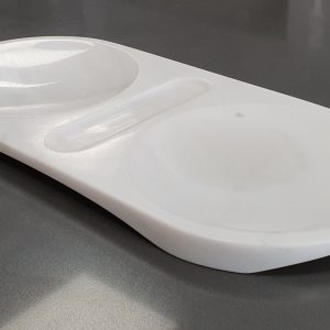 FIDEAS Marble decorative serving platter, three places